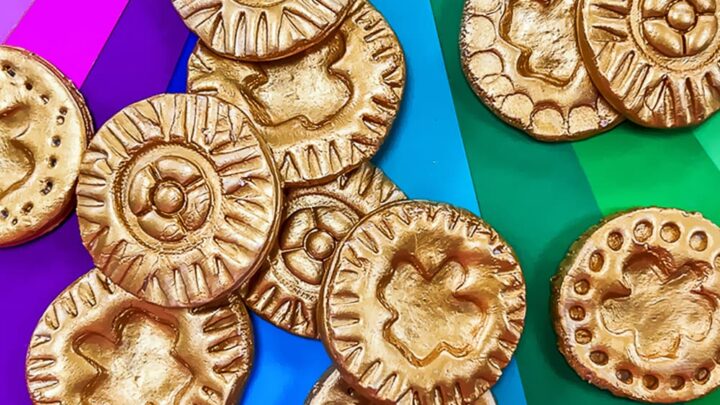 Image for Make: “Leprechaun Gold” Air-Dry Clay Gold Coins