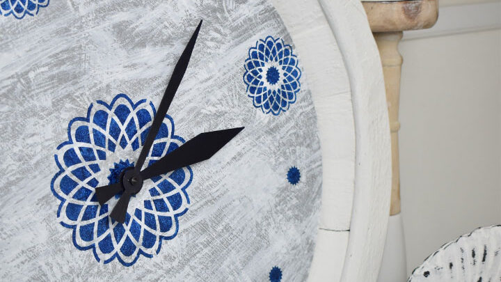 Image for DIY Clock Makeover Idea: Easy Paint & Stencil Project